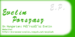 evelin porszasz business card